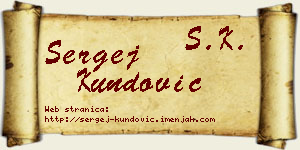 Sergej Kundović vizit kartica